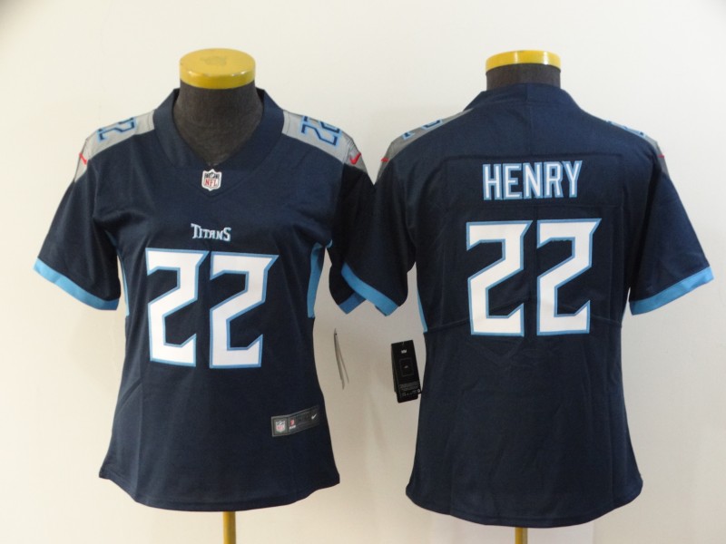 2020 Women Tennessee Titans #22 Henry Light Blue Nike Vapor Untouchable Limited NFL Jerseys